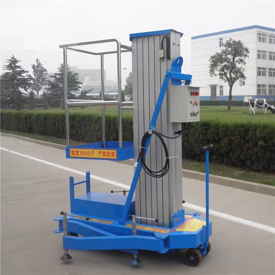 Doppio ascensore/piattaforma di lavoro idraulica elettrica mobile in alluminio