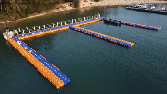 Piattaforma del ponte di barche a cubi galleggianti in plastica per acqua di vendita calda a prezzo economico per yacht